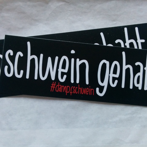 Dampfschwein "Schwein gehabt" Sticker