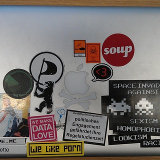 work in progress: Lotte's new MacBook.